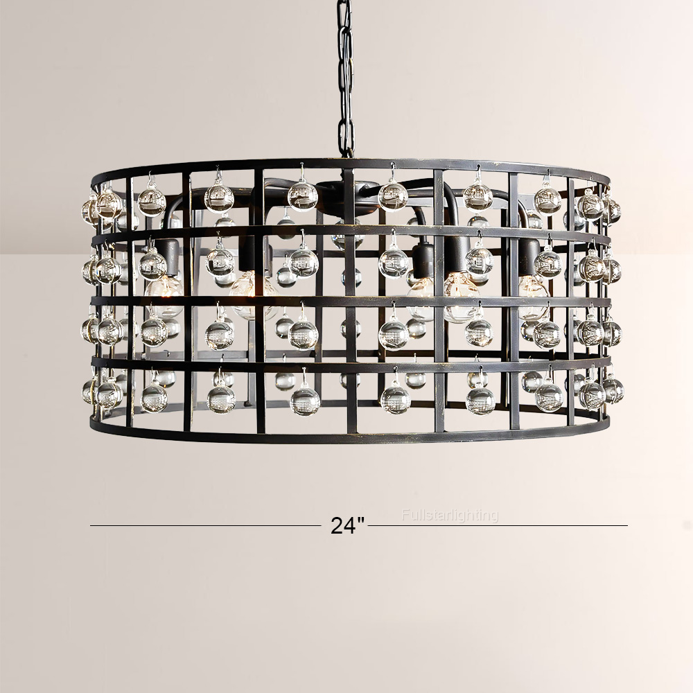 La Cage Round Chandelier-Fullstarlighting