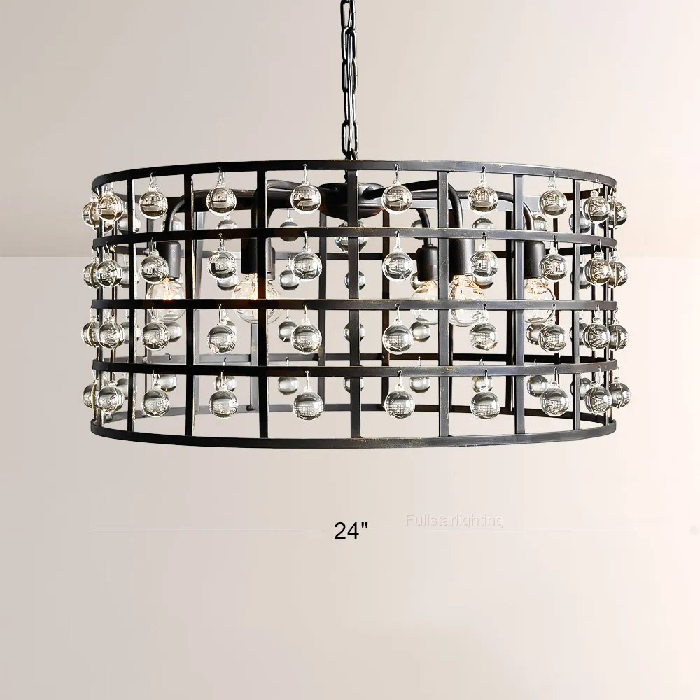 La Cage Round Chandelier-Fullstarlighting
