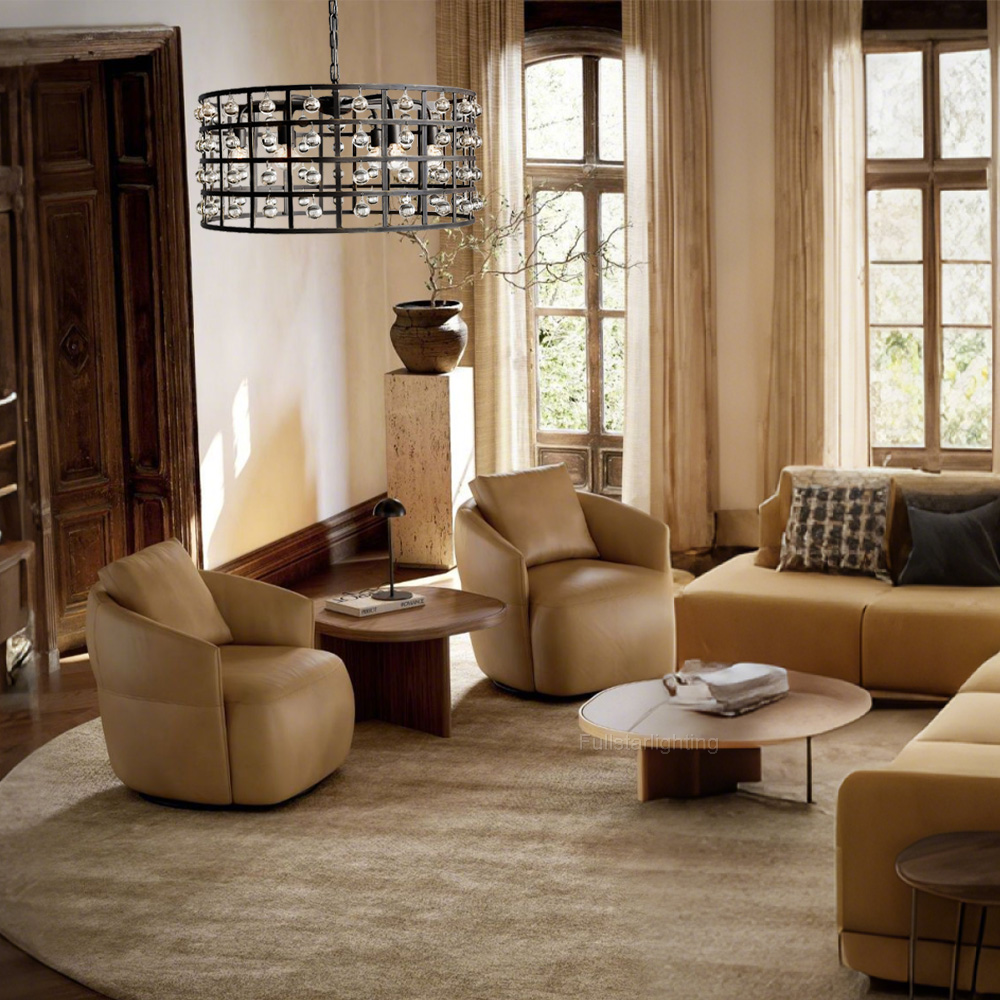 La Cage Round Chandelier-Fullstarlighting