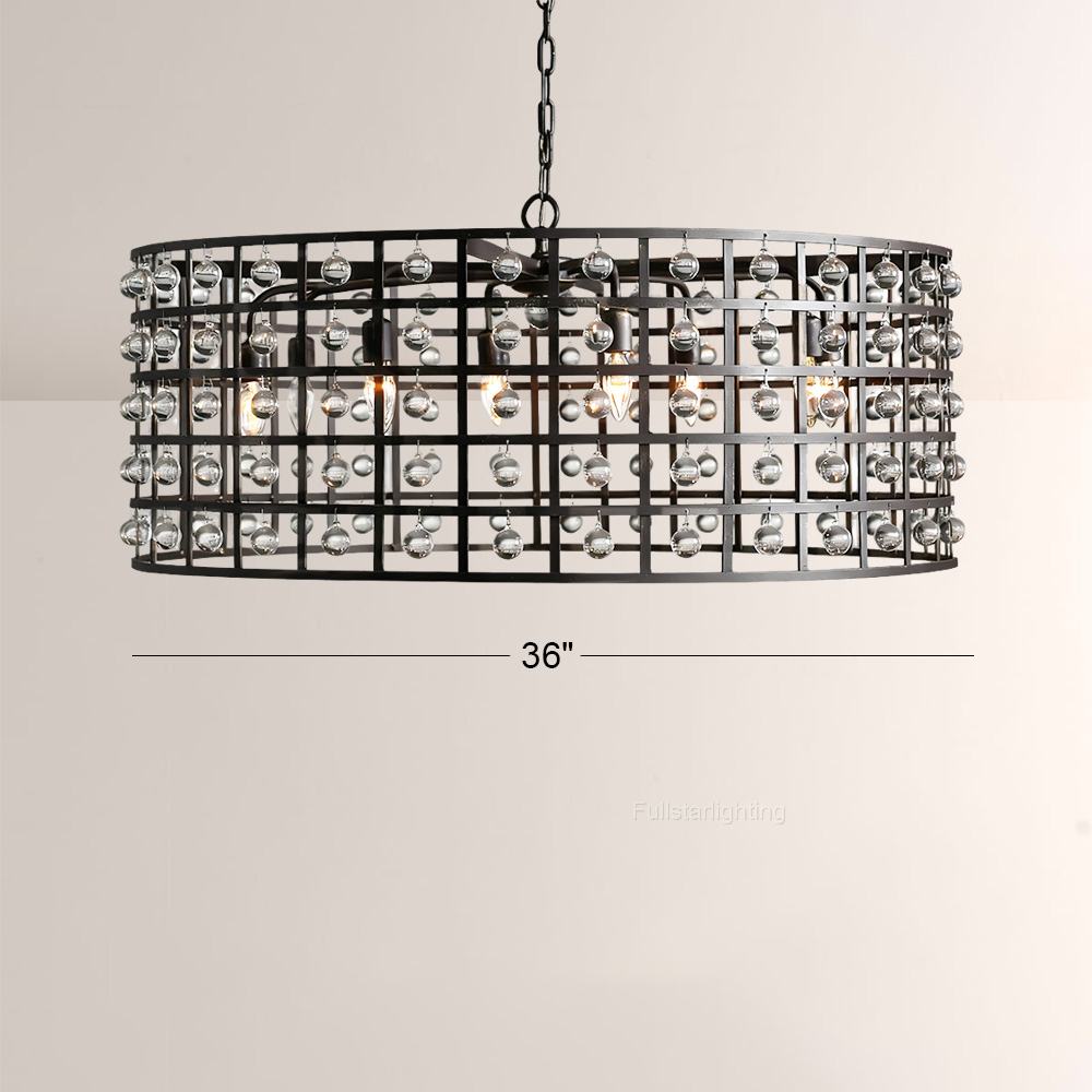 La Cage Round Chandelier-Fullstarlighting