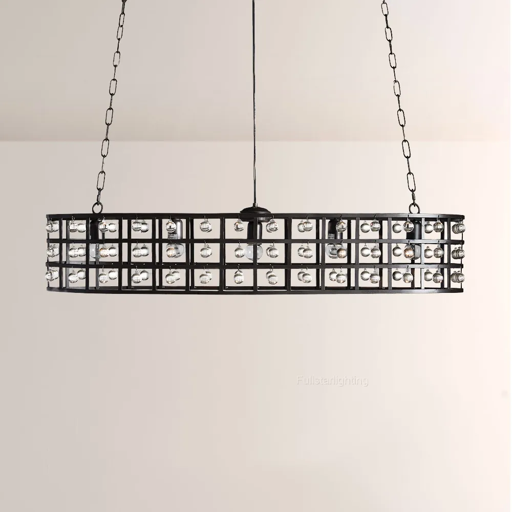 La Cage 5-Light Oval Chandelier,Rustic chandeliers ,Retro lron chandelier