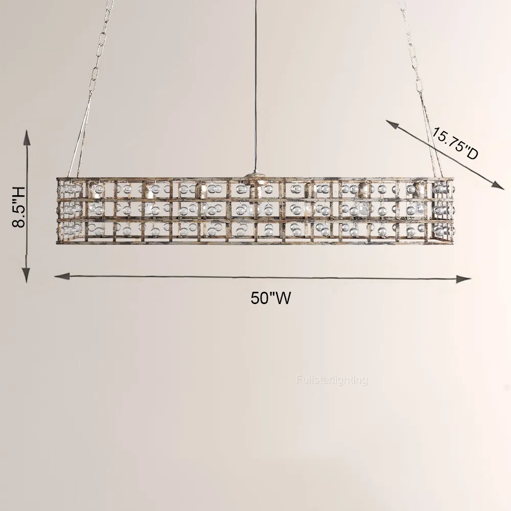 La Cage Rectangular Chandelier-Fullstarlighting
