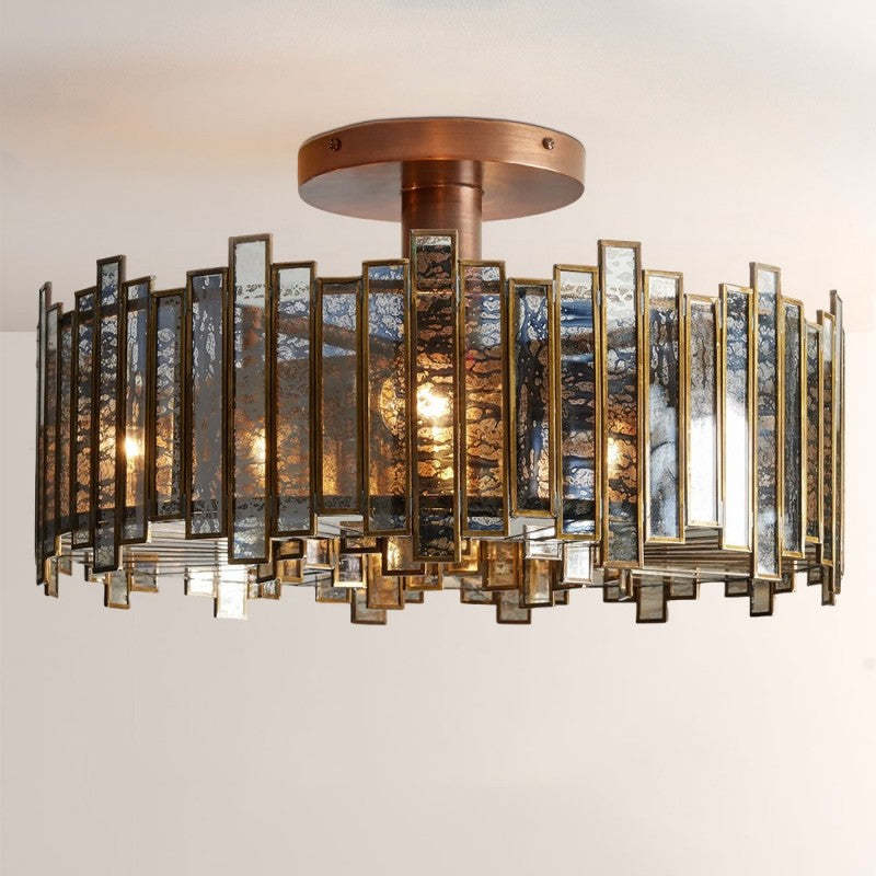 Lailan Flushmount 20",Laila Flushmount For Bedroom,Flushmount Glass