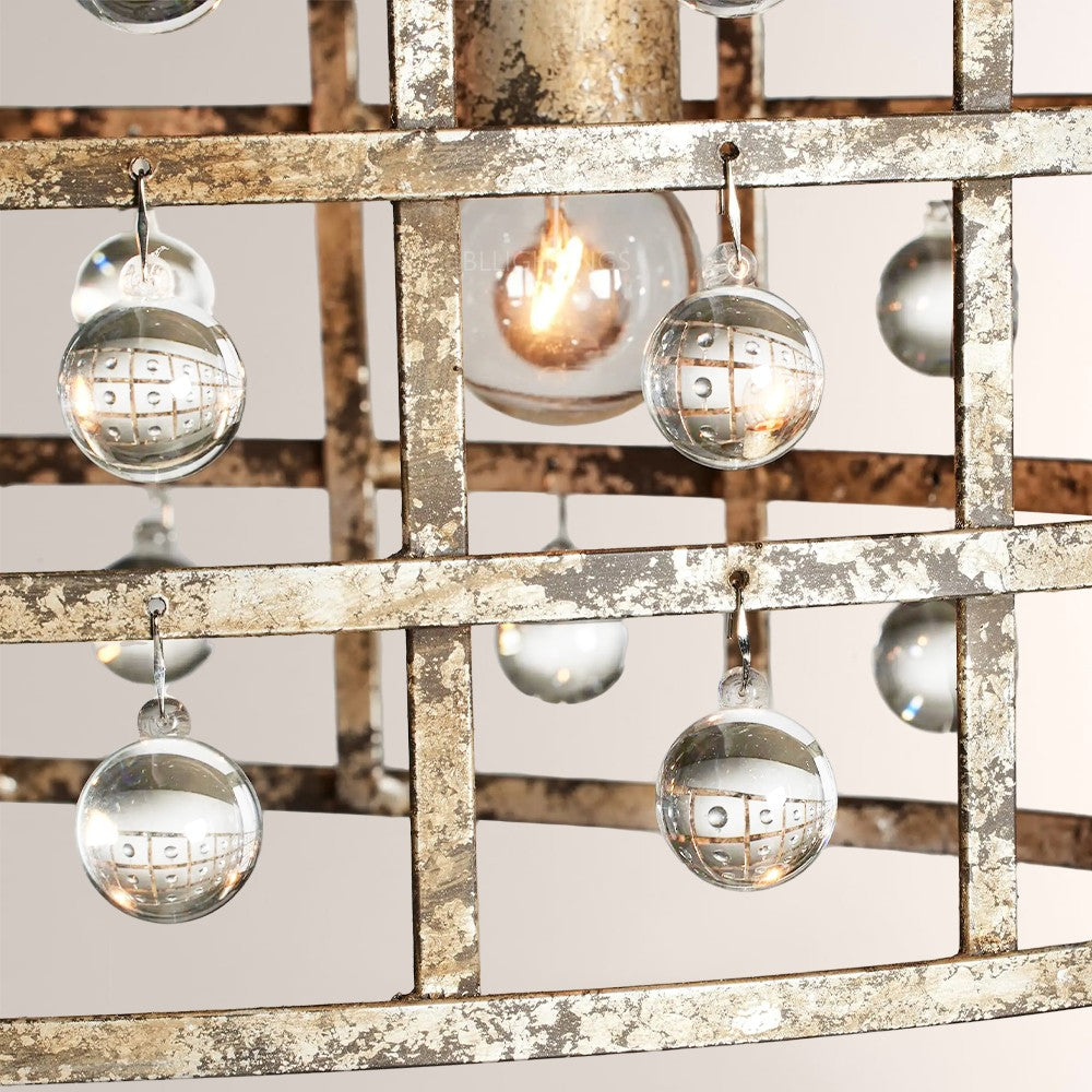 Lana Cage Rectangular Chandelier 50"-Fullstarlighting