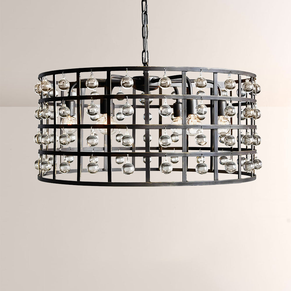 Lana Cage 6 Light Round Chandelier-Fullstarlighting