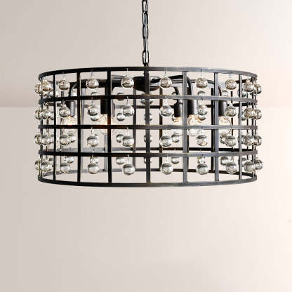 Lana Cage 6 Light Round Chandelier-Fullstarlighting