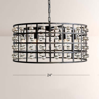 Lana Cage 6 Light Round Chandelier-Fullstarlighting