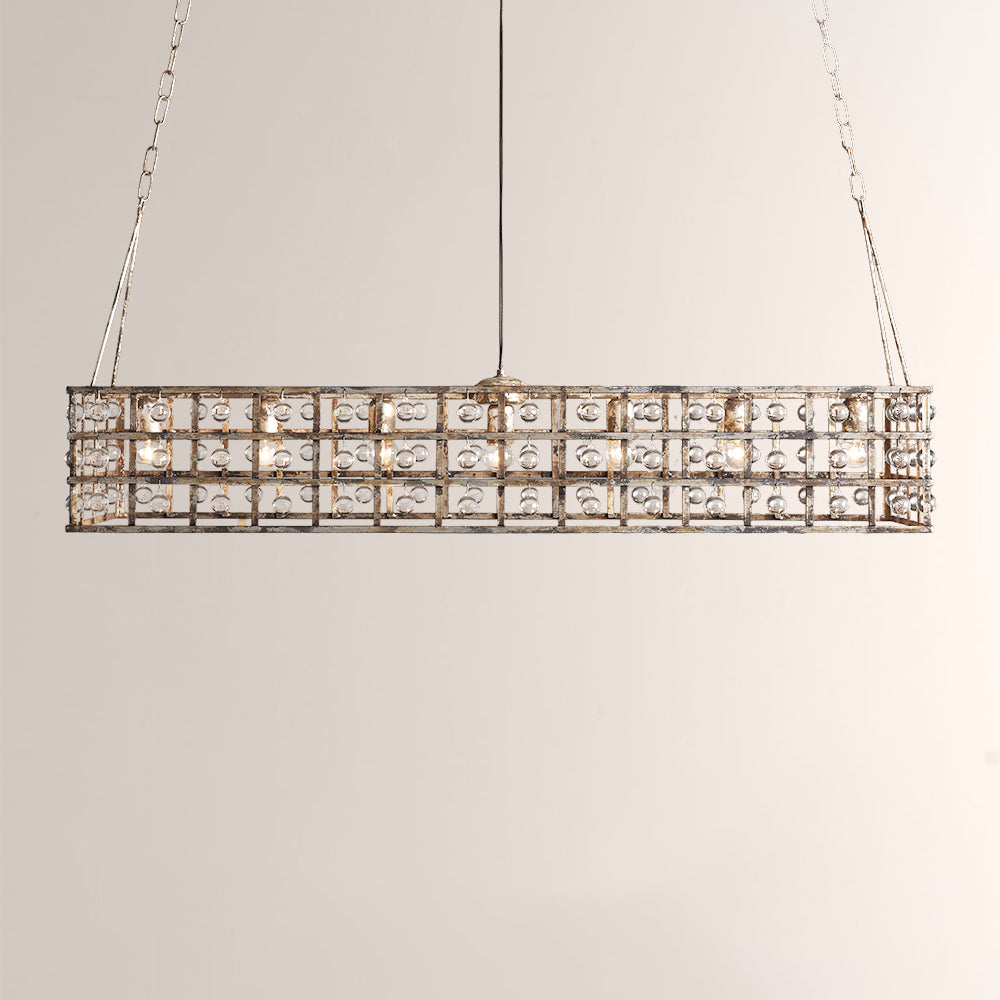 Lana Cage Rectangular Chandelier 50"-Fullstarlighting