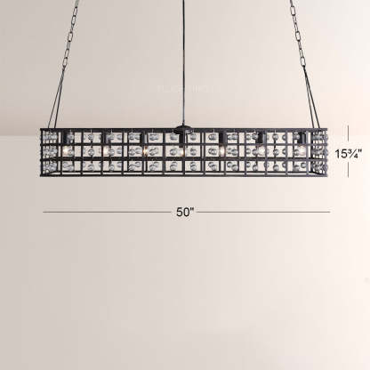 Lana Cage Rectangular Chandelier 50"-Fullstarlighting