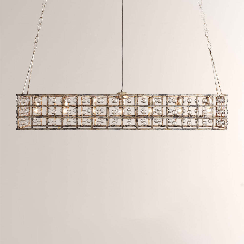 Lana Cage Rectangular Chandelier 50"-Fullstarlighting