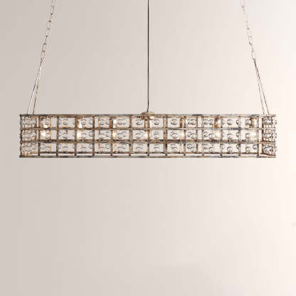 Lana Cage Rectangular Chandelier 50"-Fullstarlighting