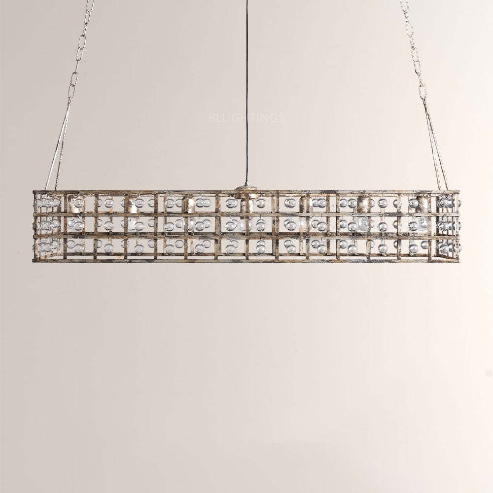 Lana Cage Rectangular Chandelier 50"-Fullstarlighting