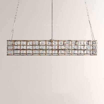 Lana Cage Rectangular Chandelier 50"-Fullstarlighting