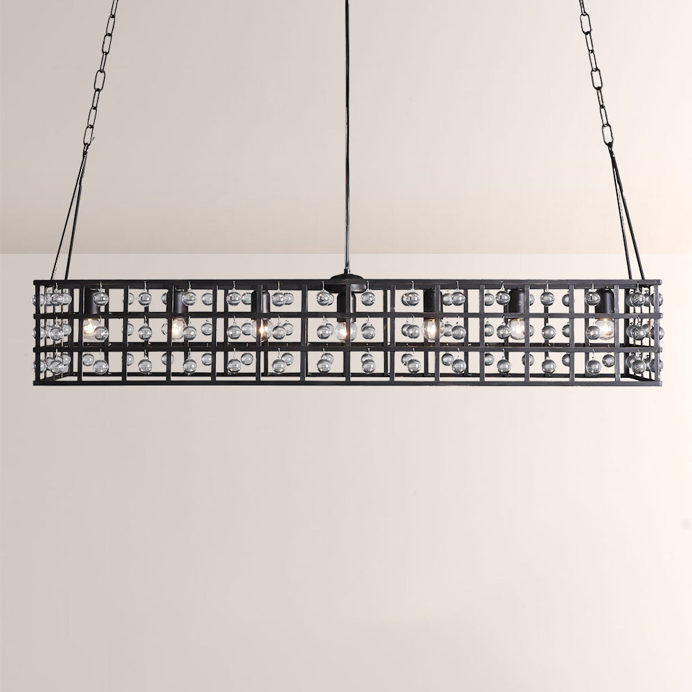 Lana Cage Rectangular Chandelier 50"-Fullstarlighting