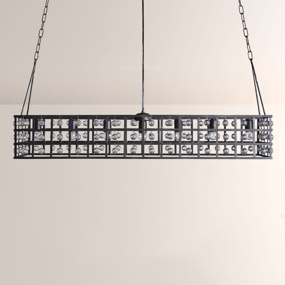 Lana Cage Rectangular Chandelier 50"-Fullstarlighting