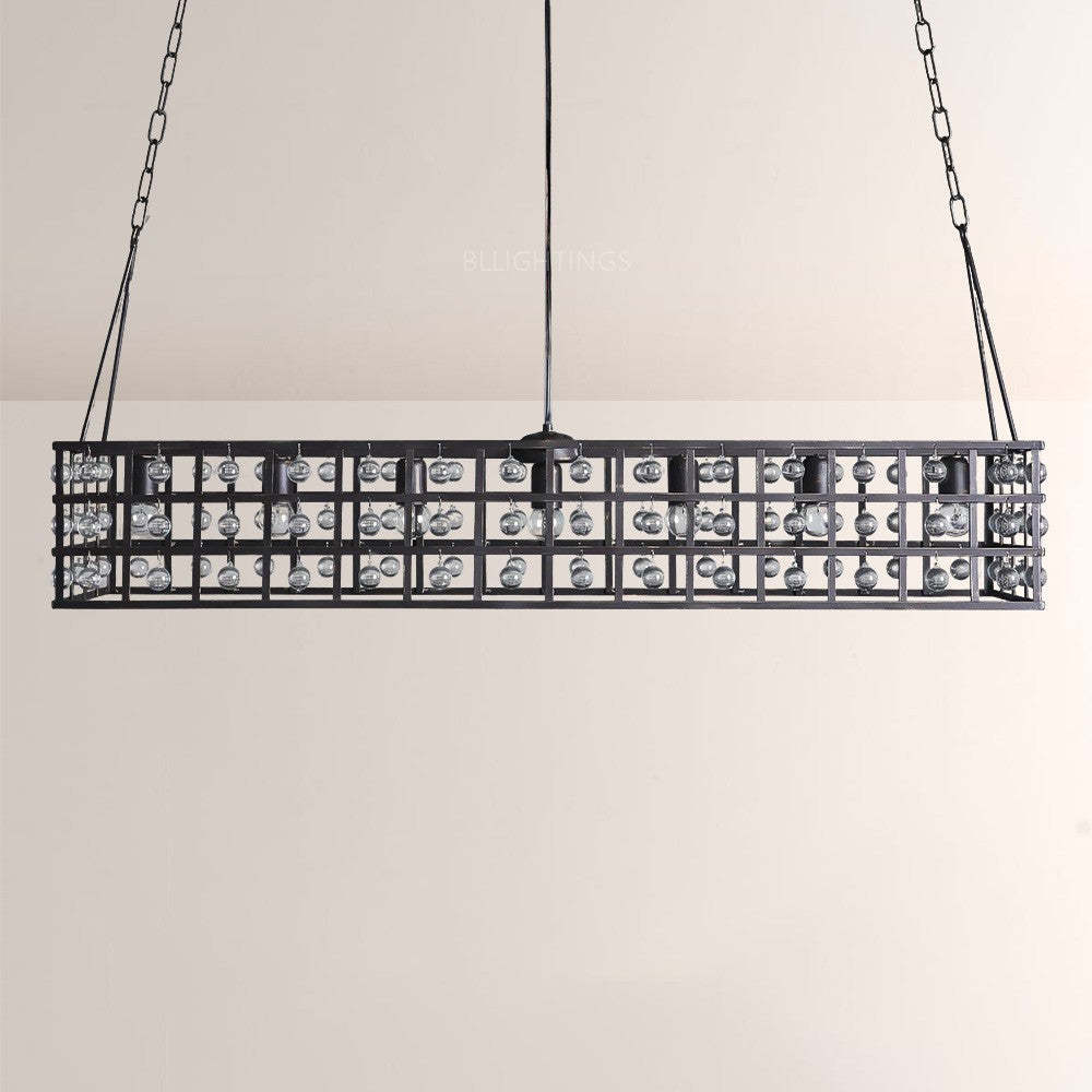 Lana Cage Rectangular Chandelier 50"-Fullstarlighting