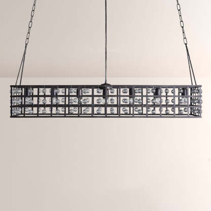 Lana Cage Rectangular Chandelier 50"-Fullstarlighting