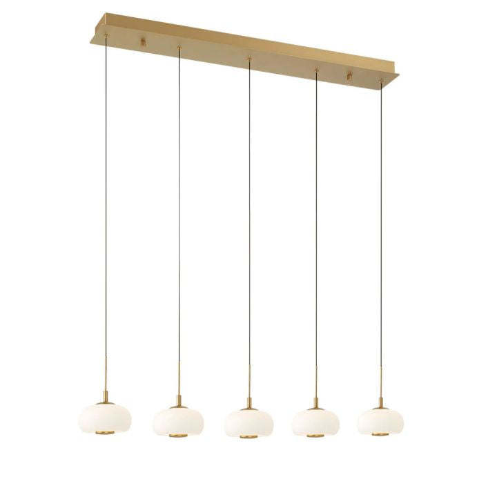 Lanterns 5 Light Linear LED Chandelier-Fullstarlighting