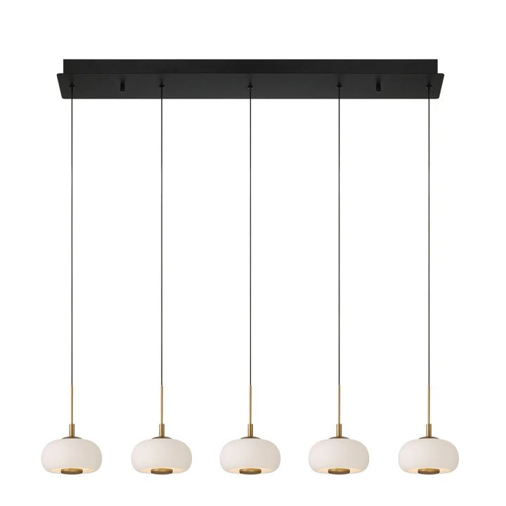 Lanterns 5 Light Linear LED Chandelier-Fullstarlighting