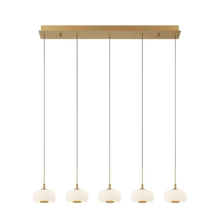 Lanterns 5 Light Linear LED Chandelier-Fullstarlighting