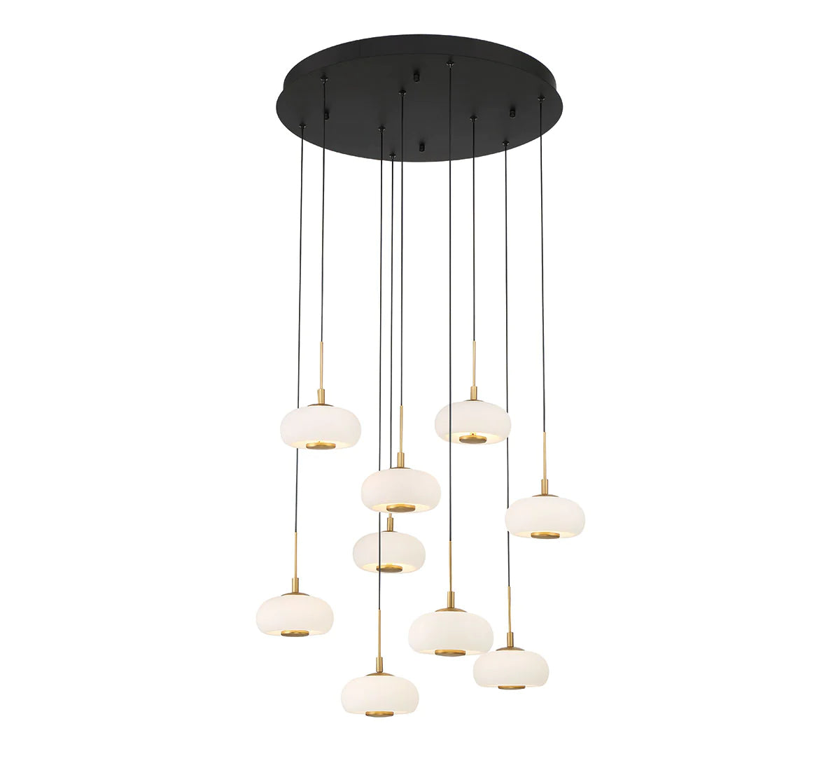 Lanterns 9 Light Round LED Chandelier-Fullstarlighting