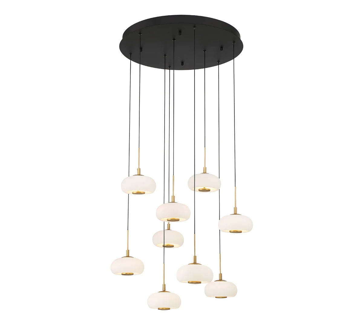 Lanterns 9 Light Round LED Chandelier-Fullstarlighting