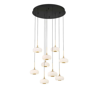 Lanterns 9 Light Round LED Chandelier-Fullstarlighting