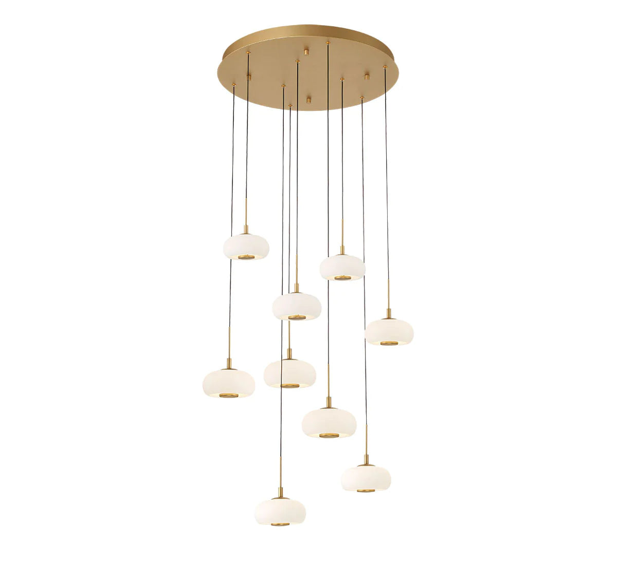 Lanterns 9 Light Round LED Chandelier-Fullstarlighting