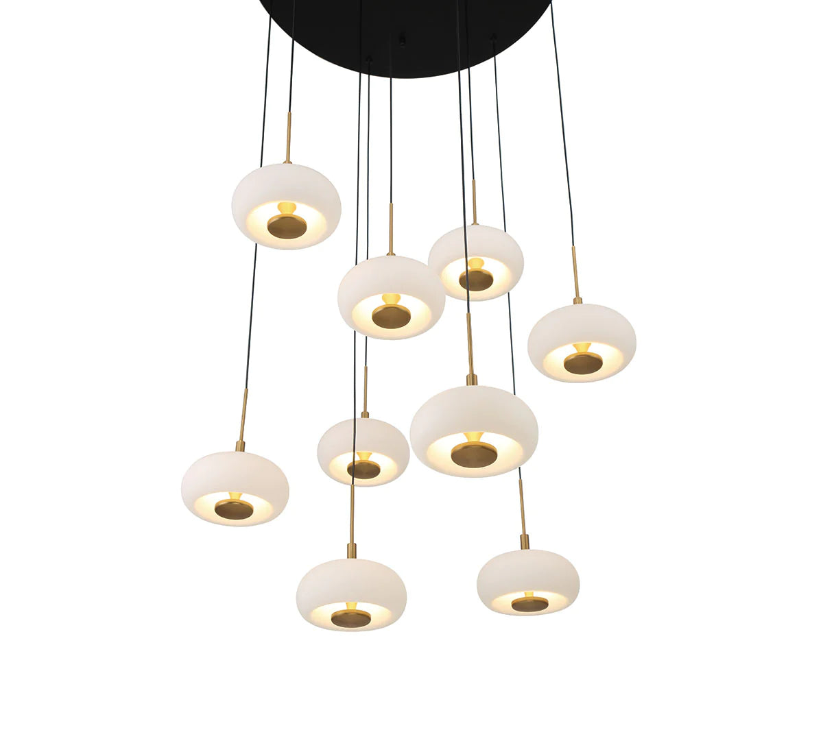 Lanterns 9 Light Round LED Chandelier-Fullstarlighting