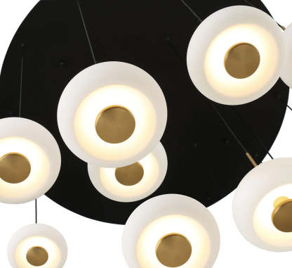 Lanterns 9 Light Round LED Chandelier-Fullstarlighting