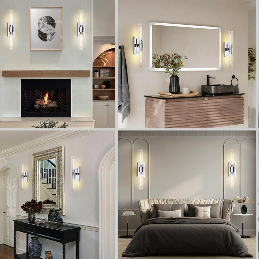Rachel Glass Linear Sconce-Fullstarlighting