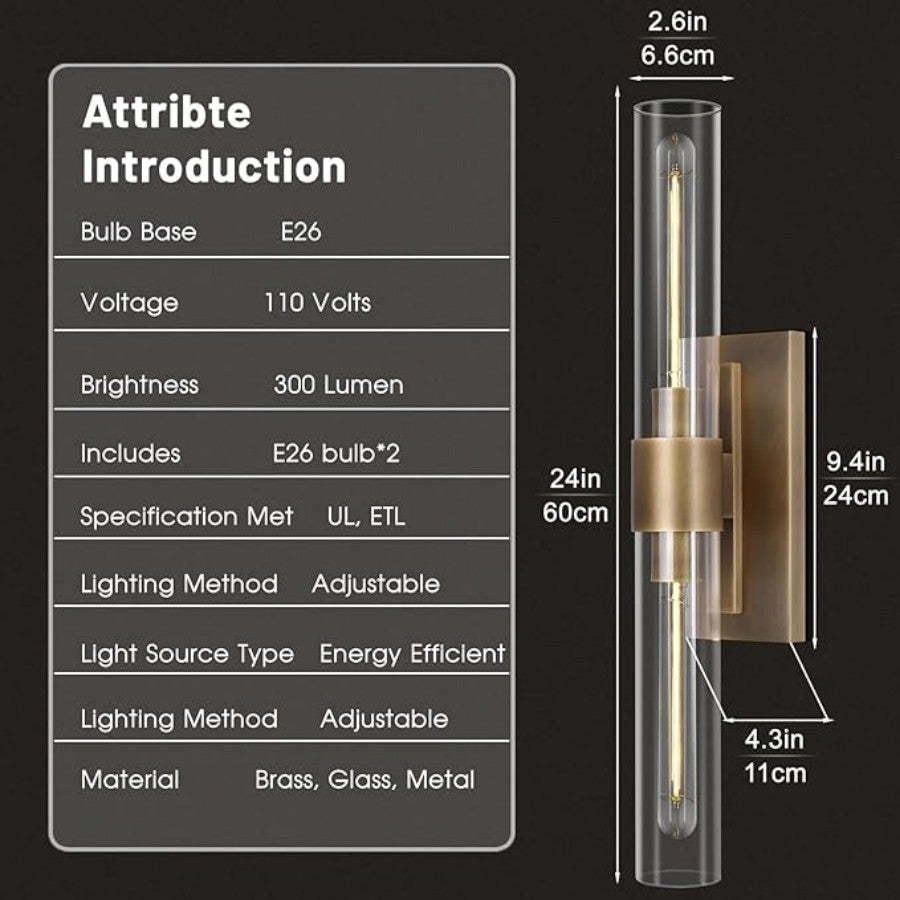 Rachel Glass Linear Sconce