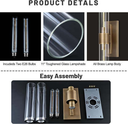 Rachel Glass Linear Sconce