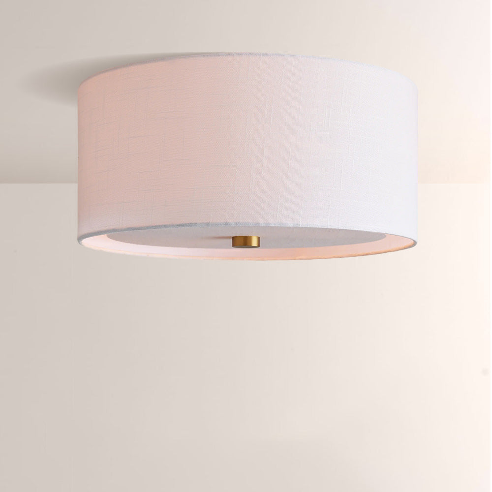 Linem Linen Flush Mount-Fullstarlighting