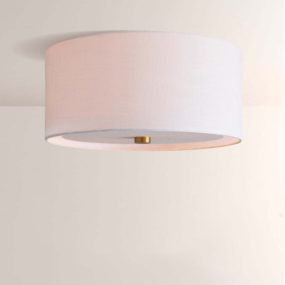 Linem Linen Flush Mount , Flush Mount For Living Room