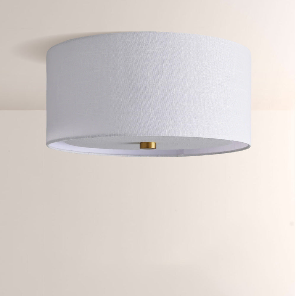 Linem Linen Flush Mount-Fullstarlighting