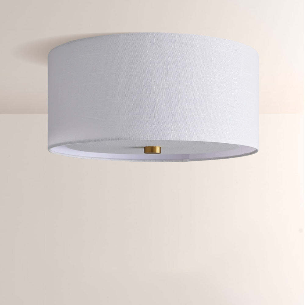 Linem Linen Flush Mount-Fullstarlighting