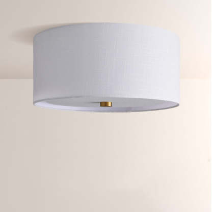 Linem Linen Flush Mount-Fullstarlighting