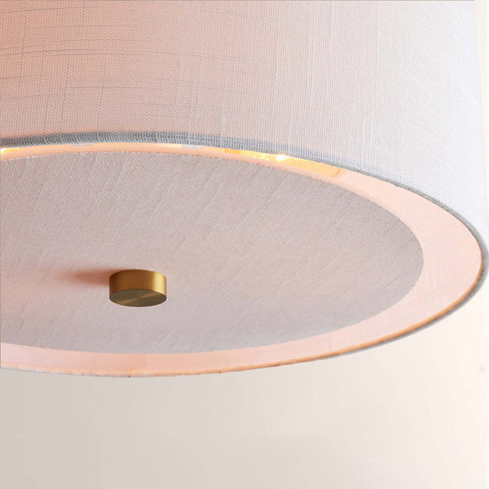 Linem Linen Flush Mount-Fullstarlighting