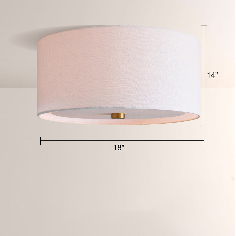 Linem Linen Flush Mount-Fullstarlighting