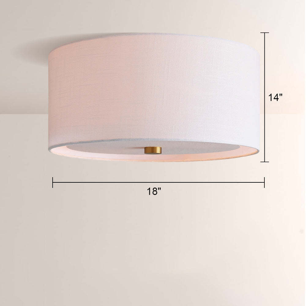 Linem Linen Flush Mount-Fullstarlighting