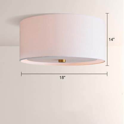 Linem Linen Flush Mount-Fullstarlighting