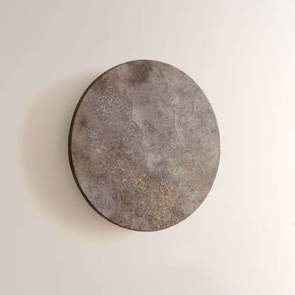 Lira Travertine Disc Outdoor Sconce-Fullstarlighting