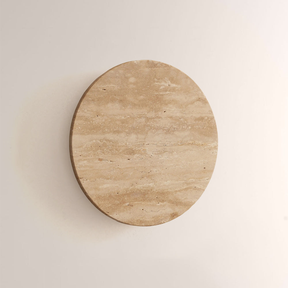 Lira Travertine Disc Outdoor Sconce-Fullstarlighting