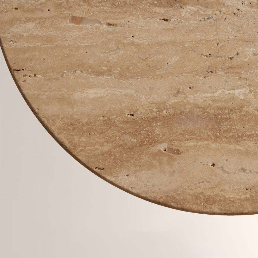 Lira Travertine Disc Outdoor Sconce-Fullstarlighting