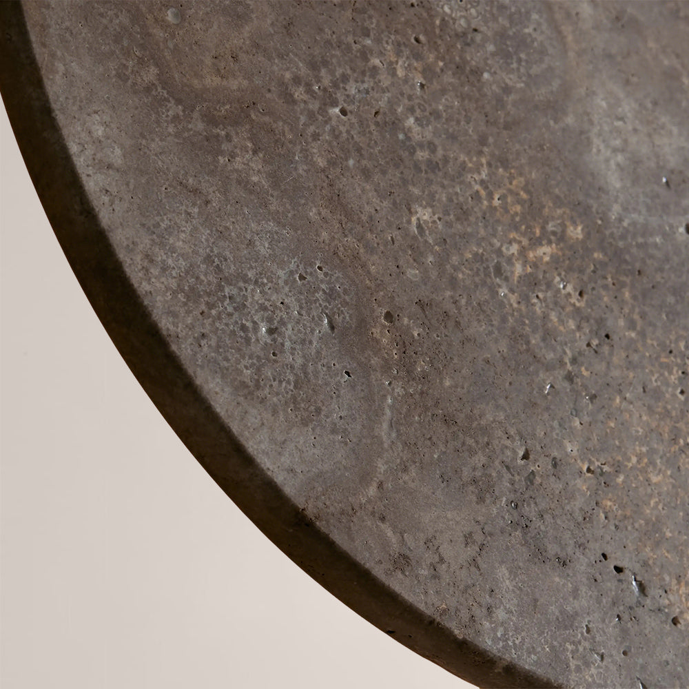 Lira Travertine Disc Outdoor Sconce-Fullstarlighting