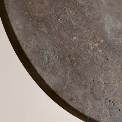 Lira Travertine Disc Outdoor Sconce-Fullstarlighting