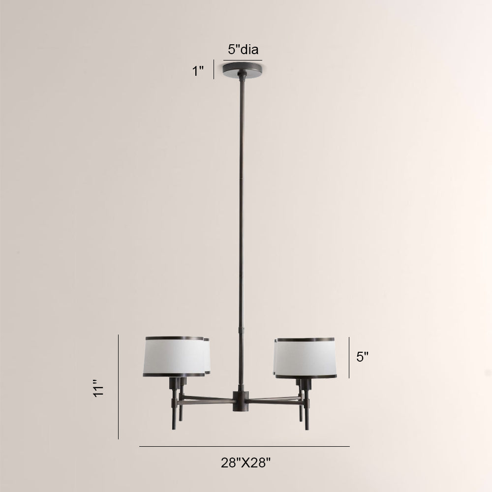 Lizs 4-Light Round Chandelier-Fullstarlighting