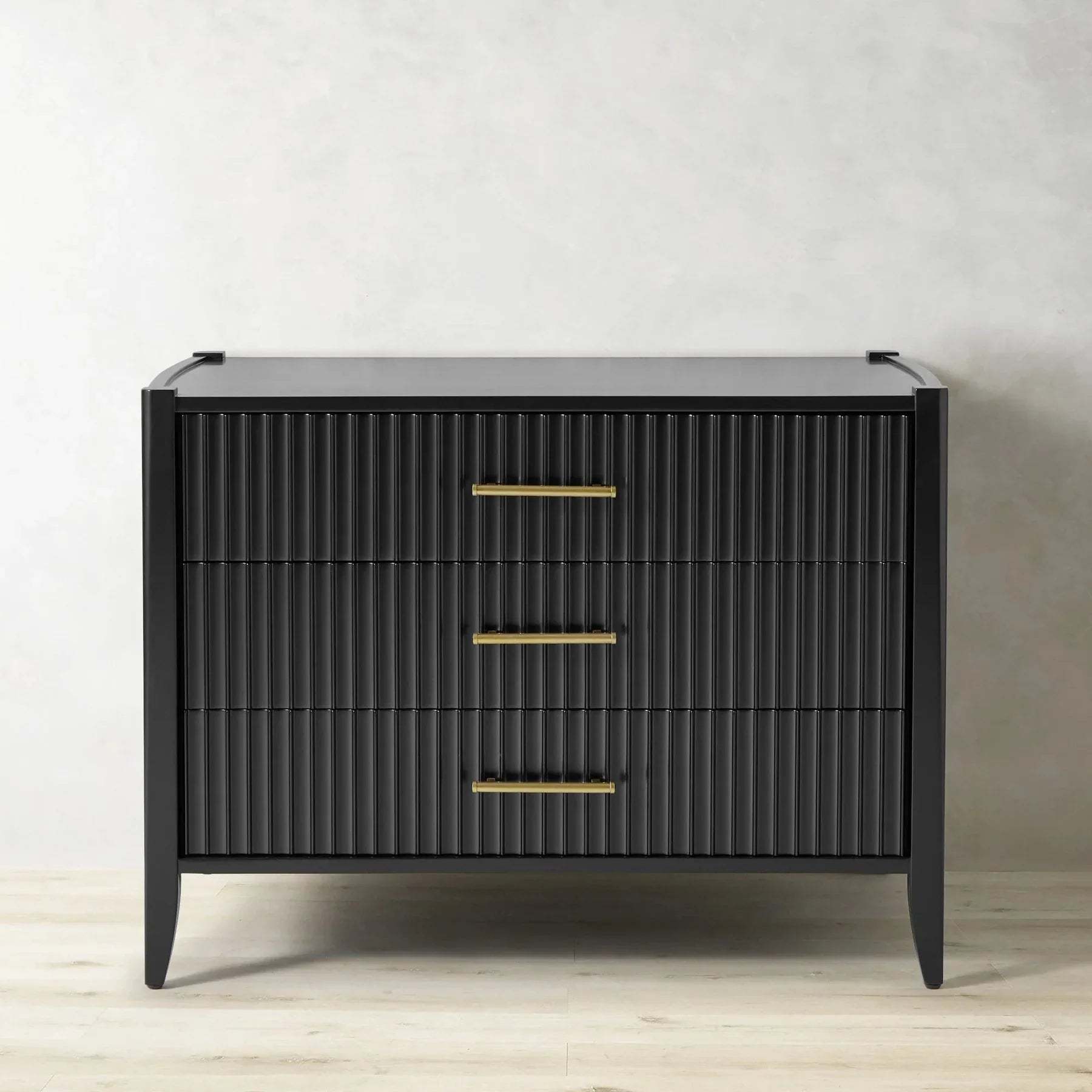 Louis 3-Drawer Nightstand,guest room statement bedside table