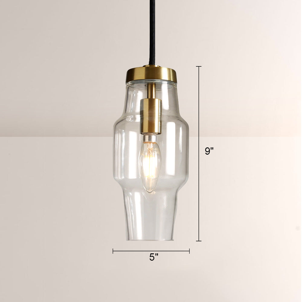 Lumi Clear Glass Pendant-Fullstarlighting